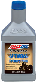  V-Twin Primary Fluid. Full synthetic oil delivers consistent clutch feel